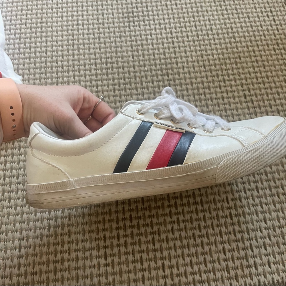 Tommy Hilfiger Women's Lightz Sneakers - white multicolored stripe - size 9.5 - Picture 9 of 13
